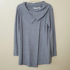 Soft Surroundings Gray Wool Blend Miranda Wrap Sweater - Size Small